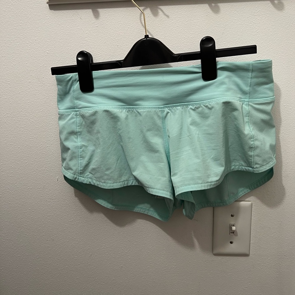 Blue lululemon speed up short low rise 2.5”